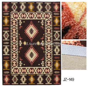 Nilon cetak karpet permadani dengan desain